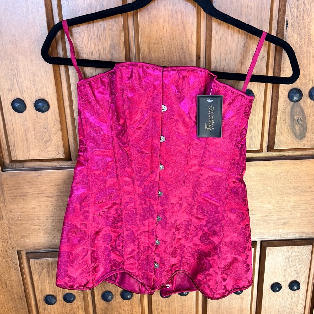 NEW! Frederick’s of‎ Hollywood Wine Color Hollywood Dream Corset Size 32